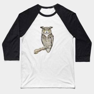 Great horned owl Baseball T-Shirt